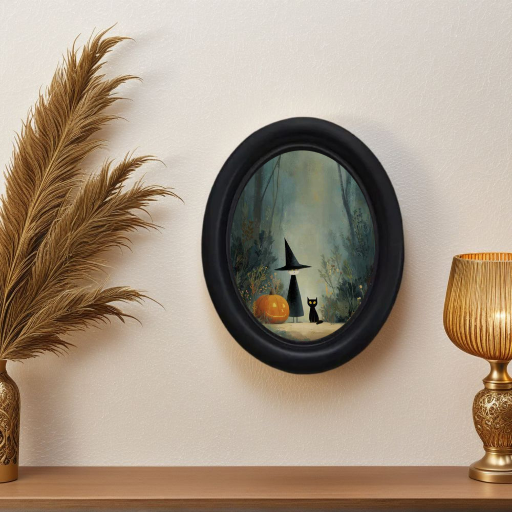 Vintage Home Textiles - Une sorcière d'Halloween vintage 3D et
