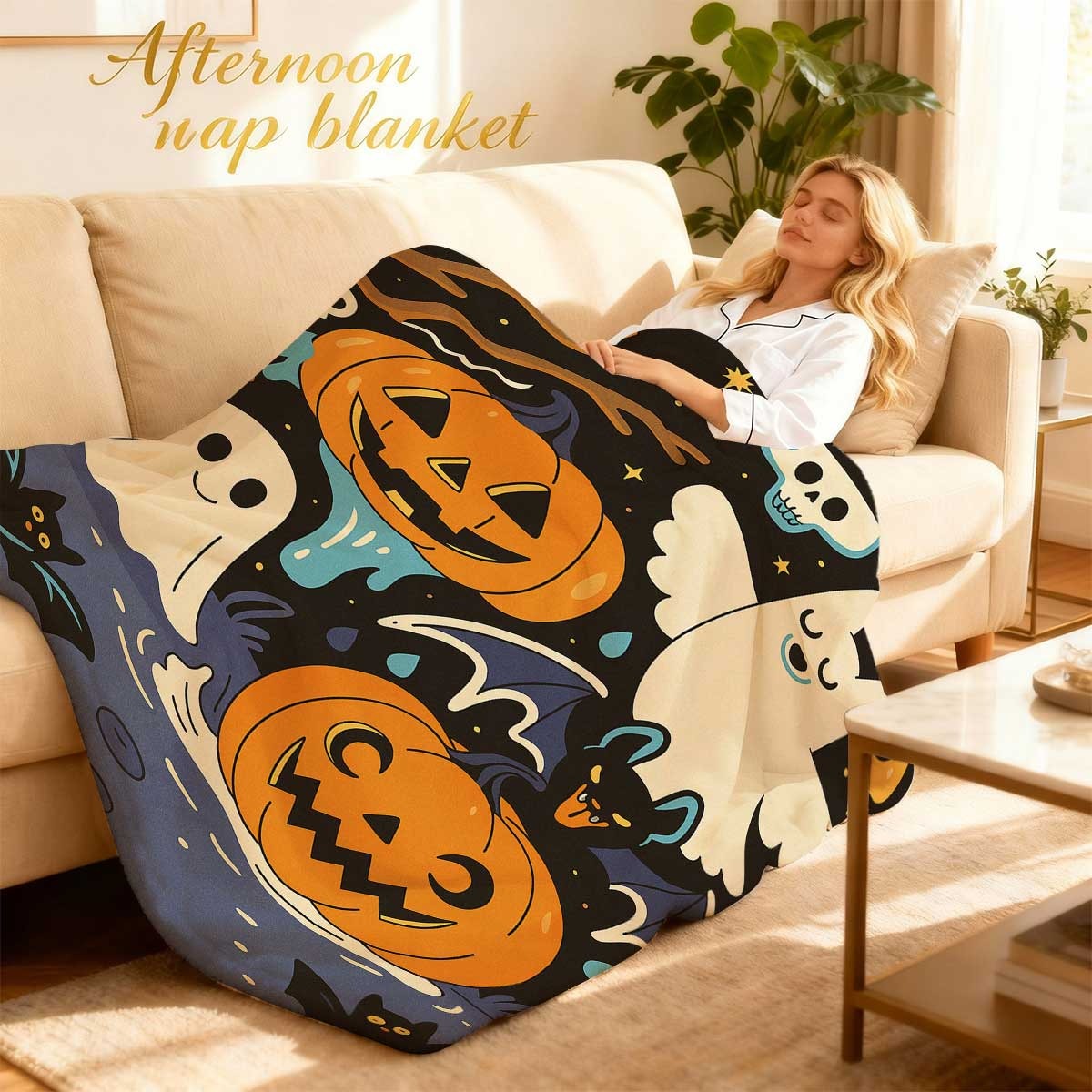 Your Home Textiles - Couverture douillette avec des motifs de