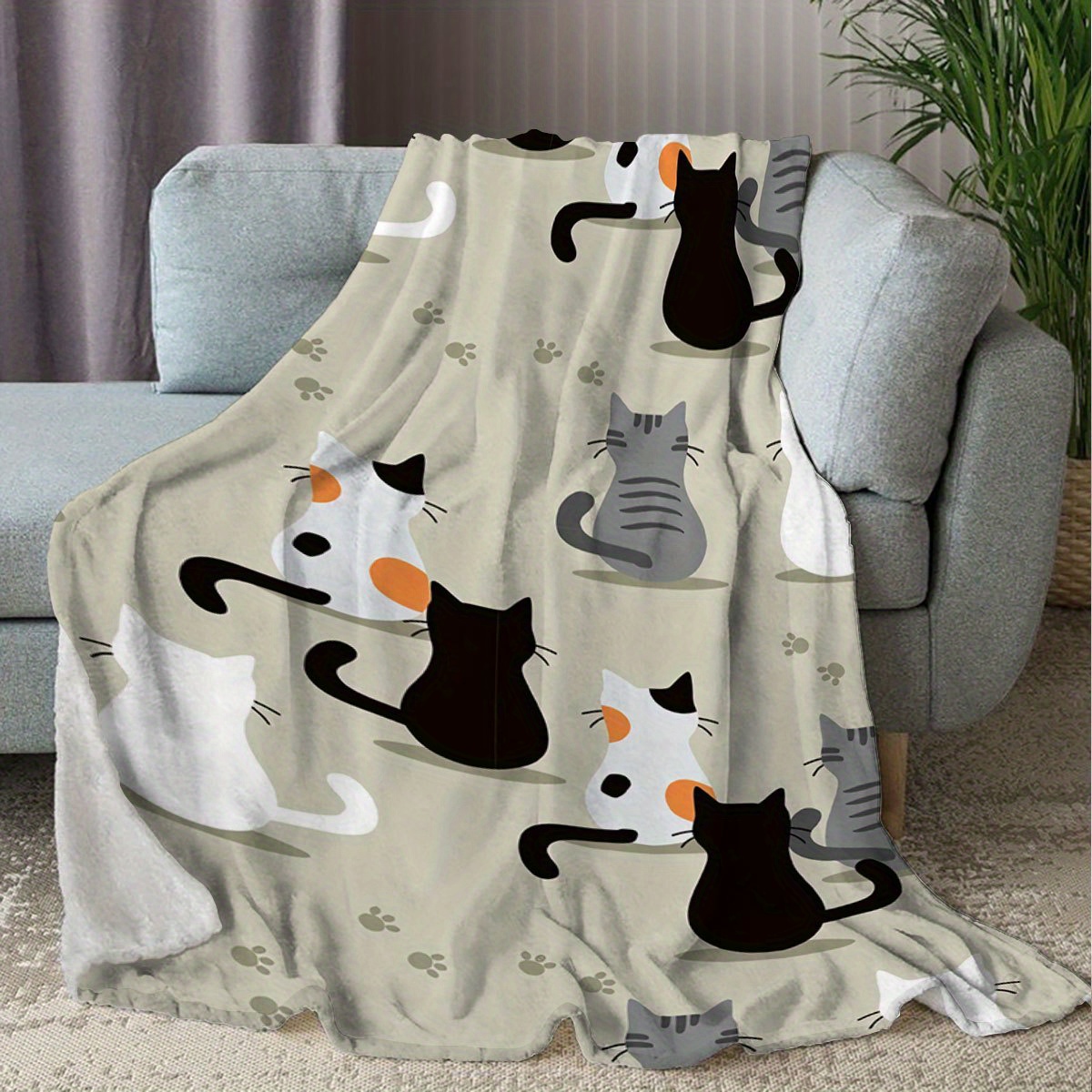 Couverture à motif de chat, pa - Your Home Textiles avis et prix