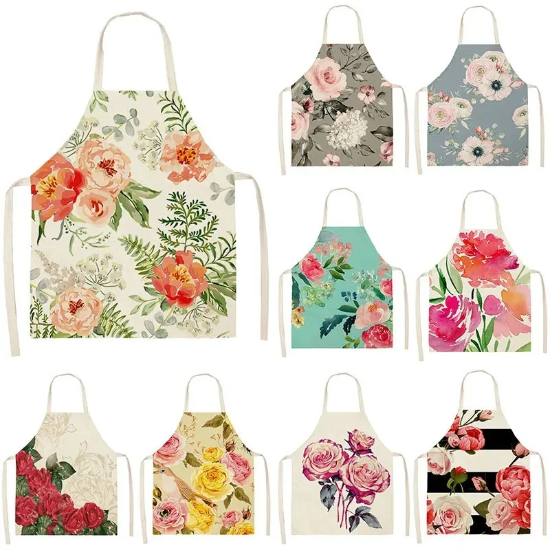 Tablier en lin fleur de pivoin - Linum Home Textiles avis et prix