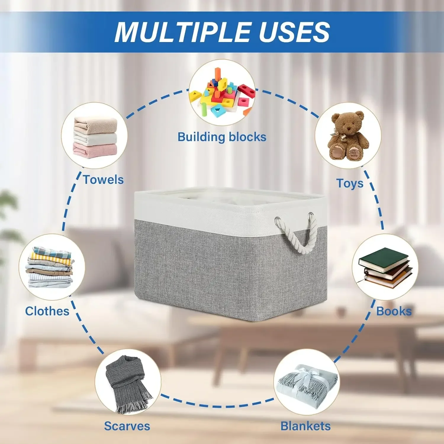 Boîte de rangement pliante en  - Linum Home Textiles avis et prix